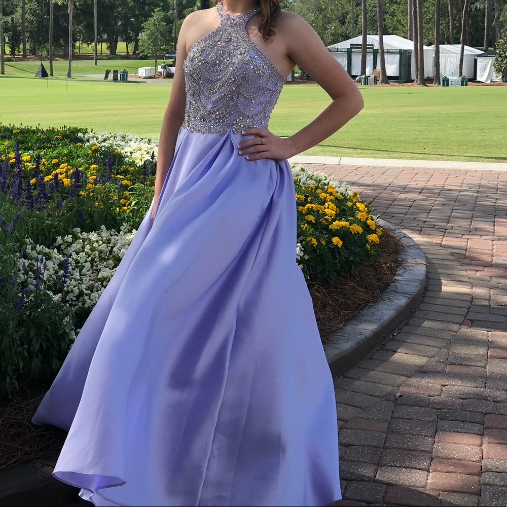 lilac prom dress